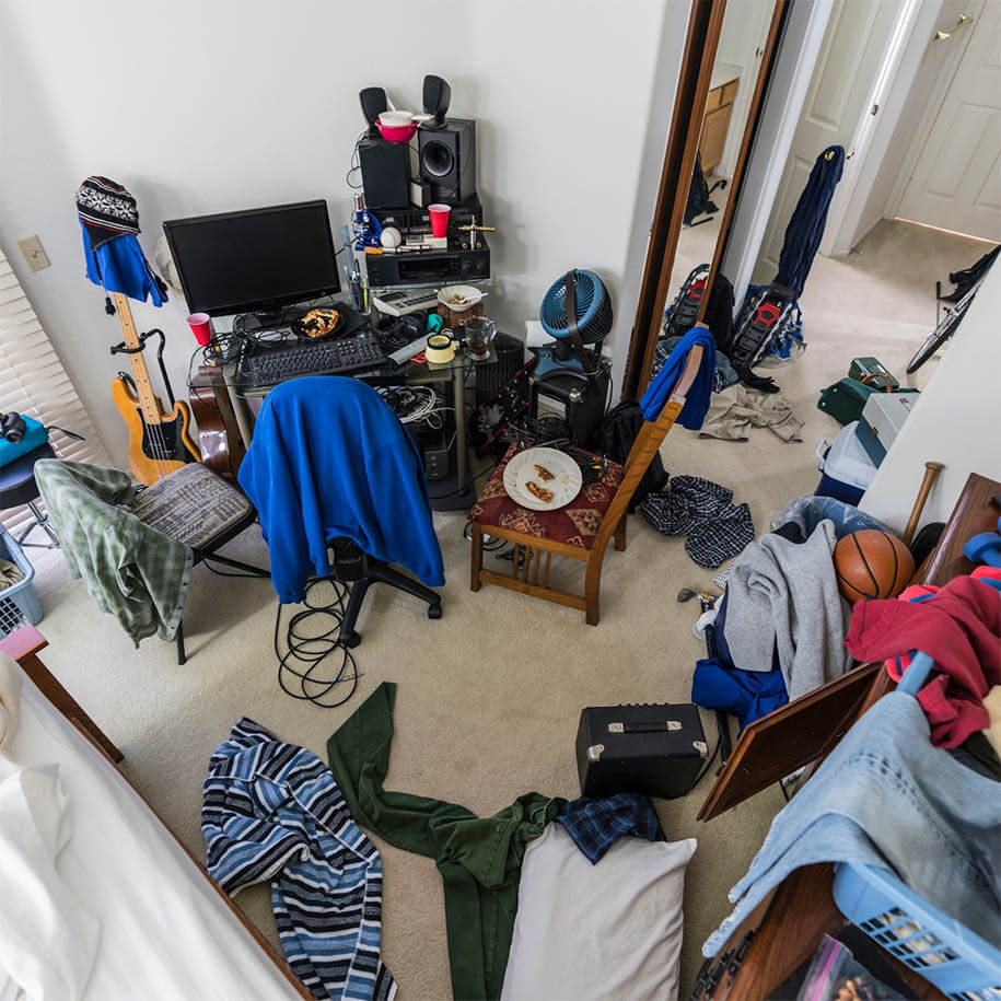 Sehr unordentliches Zimmer